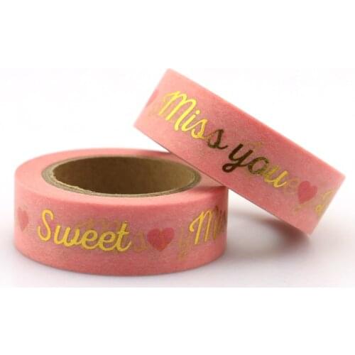Cute Kawaii words Washi Tape "Sweet, forever, Miss you" Tape DIY Masking Tape For Christmas Decoration