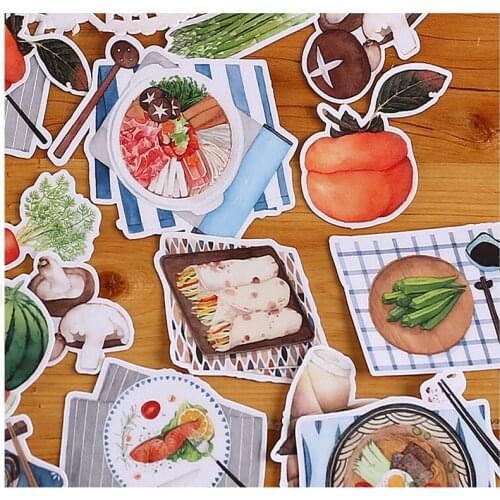 24pcs Creative Cute Self-made Commoner food/ drink Scrapbooking Stickers /Decorative Sticker /DIY Craft Photo Albums kawaii