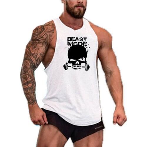 New fashion cotton sleeveless shirts tank top men Fitness shirt mens singlet Bodybuilding workout gym vest fitness men