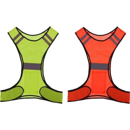 Perfeclan Unisex Reflective Vest High Visibility Sports Vest Outdoor Cycling Motorcycling Sport Safety Vest Gear