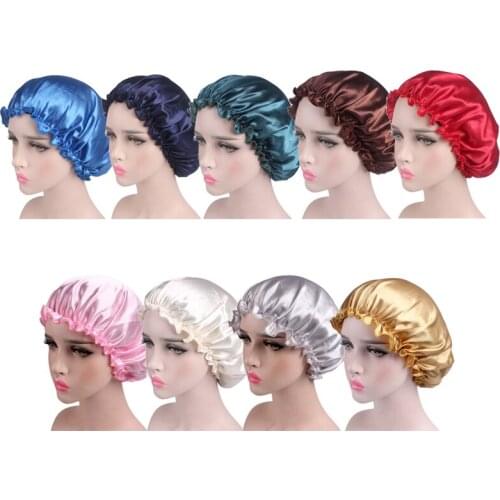 Adjust Satin Lace Hat Night Sleep Hair Styling Cap Hair Care Bonnet Caps Sleeping Nightcap For Women Hair Styling Accessories