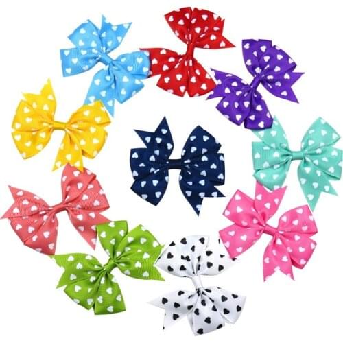 1PCS Novelty Lovely Dots Elastic Hair Bands Girls Ribbon Clip Bows Girl Hair Tie Knot Hairpin Handmade Fashion Hair Accessories