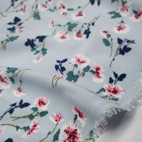 Chiffon fabric crimp cloth Printed Chiffon Floral printed Dress Summermaterial