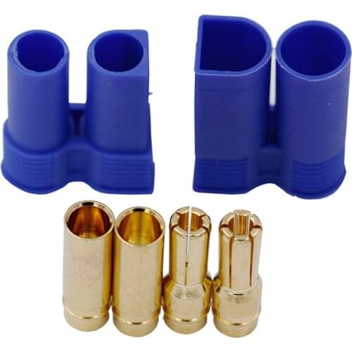 1 Pair EC5 Banana Plug Connectors Female Male 5.0mm Gold Bullet Connector For RC ESC LIPO Battery Device Electric Motor 20%off