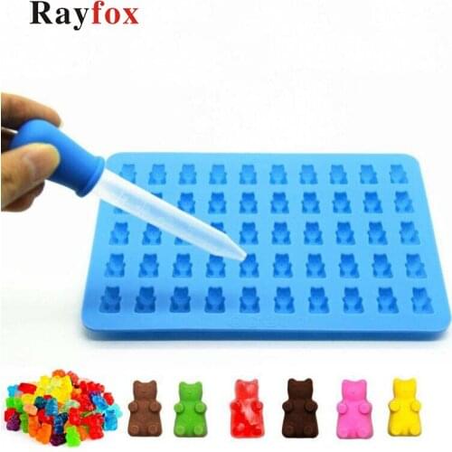 Silicone Gummy Bear Chocolate Mold Kitchen Utensil Gadget Accessories Jelly and Candy Moulds Decorating Tools Kitchen Supplies