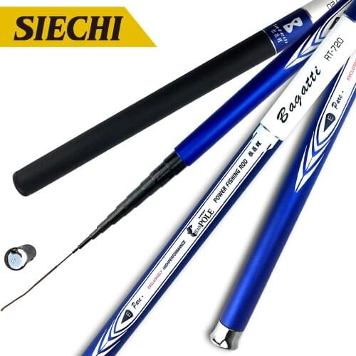 Ultralight SuperHard Stream Hand Pole 3.6/4.5/5.4/6.3/7.2 Meters High Carbon Fiber Casting Telescopic Fishing Rods