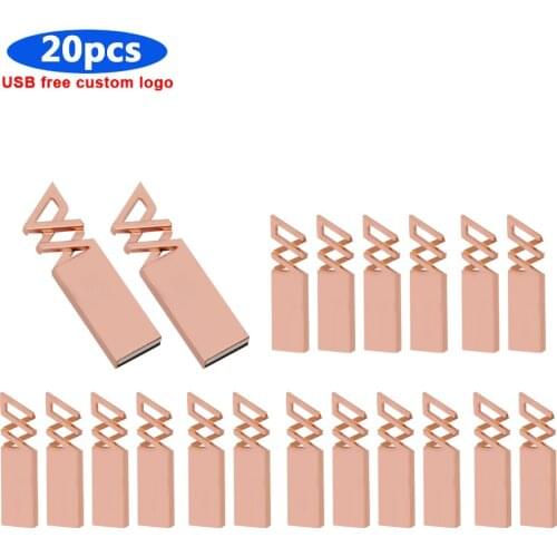 Real capacity mini usb 2.0 pen drive 128gb 64gb 32gb 16gb metal pendrive original capacity metal usb flash drive 20pcs logo free