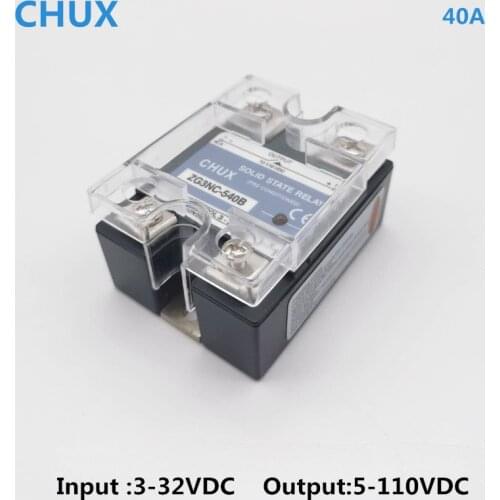 Solid State Relay 40A Low Voltage 5-110VDC Input 3-32VDC Single Phase SSR 540B DC to DC