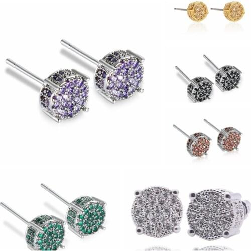 Classic Crystal Zircon Real 925 Sterling Silver Earrings Cubic Zirconia Stud Earrings for Women Sterling Silver Jewelry