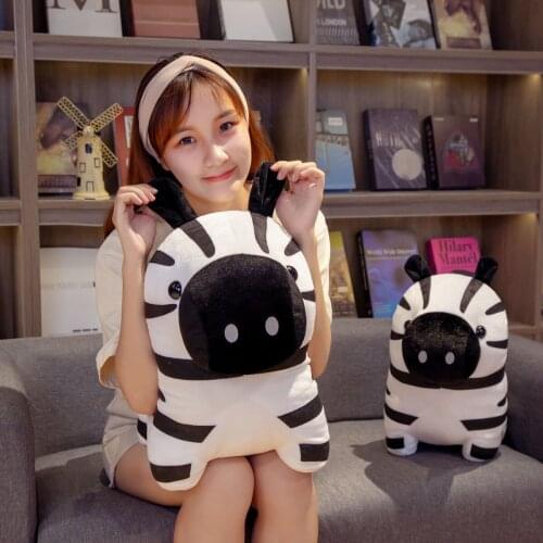 1pc 35/40CM Cute Cartoon Zebra Plush Toy Standing Animal Horse Stuffed Doll Baby Boys Girls Christmas Birthday Gift Home Decor