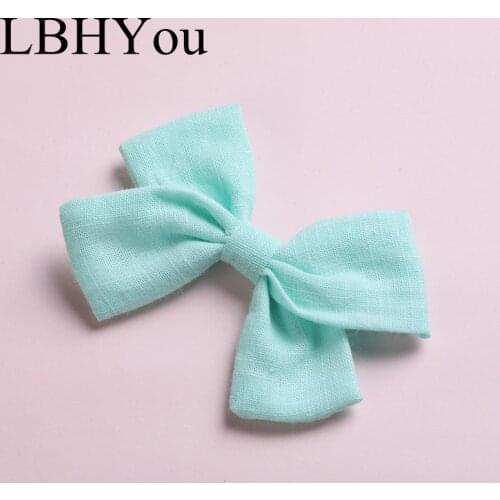 1pc High Quality Girls Fabric Hairpins Colorful Knotbows Hair Clips Children Girls Cotton Hairgrips For Baby