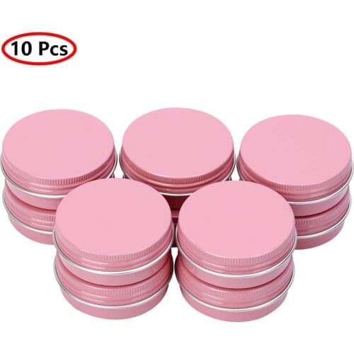 10Pcs 30ml Aluminum Tin Jars Screw Top Round Jars Metal Tin Cans Bulk Food Tins Cosmetic Jar Container Candle Travel Tins