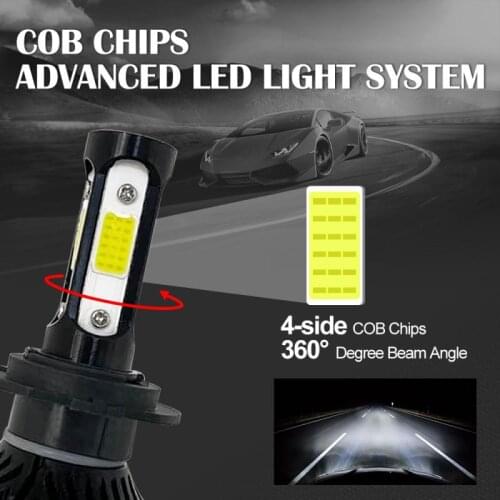 2PCS H7/H8/9/11/9005/9006 LED Headlight Car Bulb Kit 22W 8000LM 6000K/8000K Auto Fog&Head Lamp