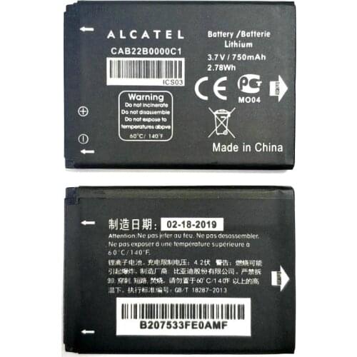 New CAB0400000C1 TLi004AB CAB22D0003C1 CAB22B0000C1 battery for ALCATEL OT708 OT-708 OT-2010 OT-2010D OT-2010X OT-356 OT-665X