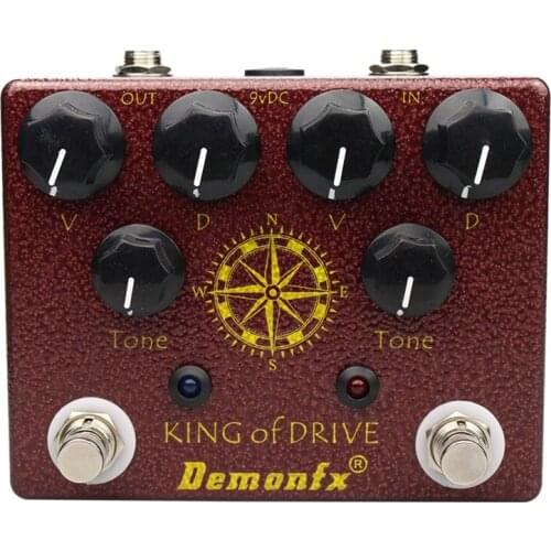 Demonfx King of Tone Overdrive Stomp Analog Based on Analog Man Effect King of Drive Guitar Effect Pedal Accessories