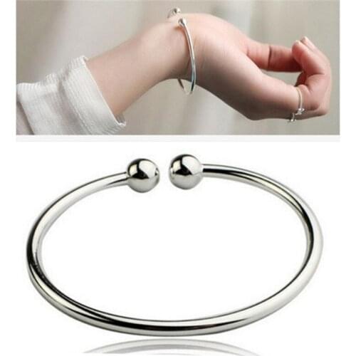 2pcs Fashion womens style adjustable smooth simple bracelet on the bead bracelet bracelet jewelry making jewelry gifts