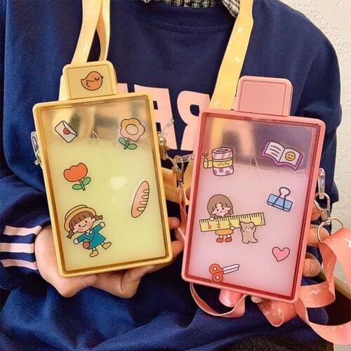 Outdoor Activities Water Bottle Square Large Capacity Water Cup High-value Plastic Cup Portable Water Cup