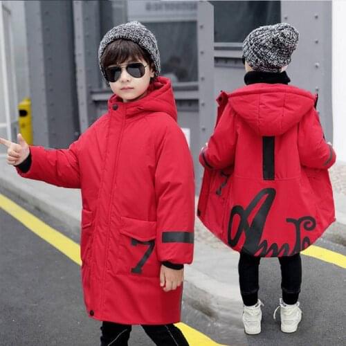 Baby Boys Parka Cold Winter Jackets For 4-13 Boys Coats Kids Warm Hooded Outerwear Coat For Kids Clothes Children Warm Parkas