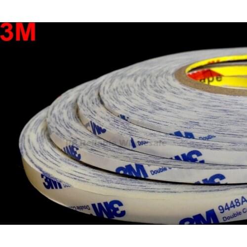 50M/Roll (2mm~10mm wide choose,) 3M Scotch Strong Double Sided Adhesive Tissue Tape for iphone ipad Huawei Phone Screen LCD