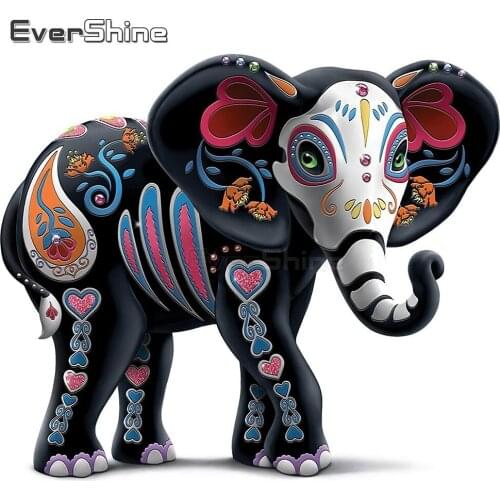 EverShine Diamond Painting Full Square Elephant Picture Rhinestones Diamond Embroidery Croon Animals Cross Stitch Diamond Mosaic
