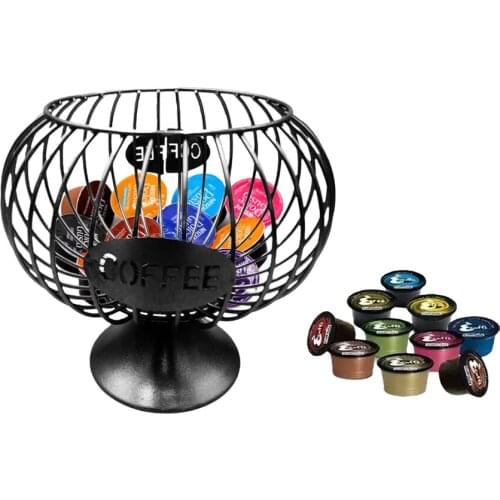 Dolce Gusto Coffee Pod Holder Cup Mug Shape Storage Basket Fruit Bowl Metal Cafe Organizer Storage Baskets Laundry Toy Basket