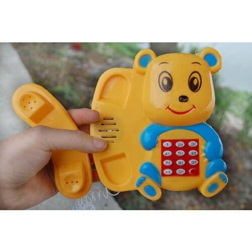 Phone toy Cute Cartoon Bear Baby Childrens Music Toys Phone Chance To Sing On The Battery Operated Educational Plastic Sounding