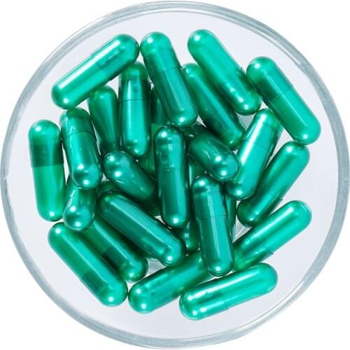 Medicinal Hollow Gelatin Capsules 1000PCS Standard Size 00# Green Hard Gelatin Empty Capsules ,joined Or Separated Capsules