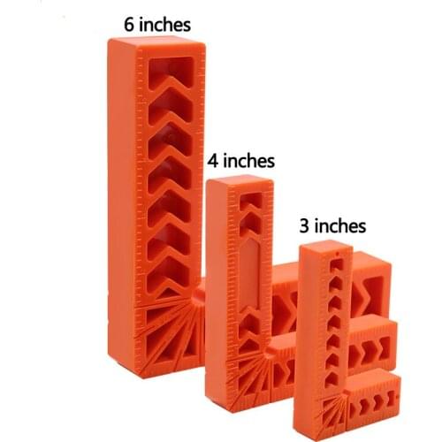 3/4/6 Inch Woodworking 90Deg Right Angle Positioning Ruler L-Shaped Square Clamps Measuring Tool Auxiliary Scriber Tools