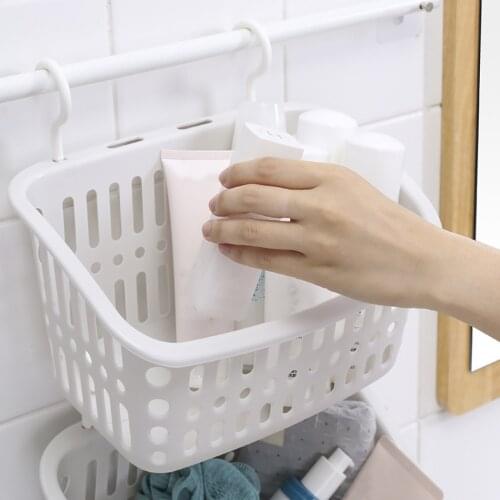 Multifunction Hanging Shower Plastic Basket With Hook For Bathroom Kitchen Storage Basket Toiletry Makeup Organizer Holder Z71