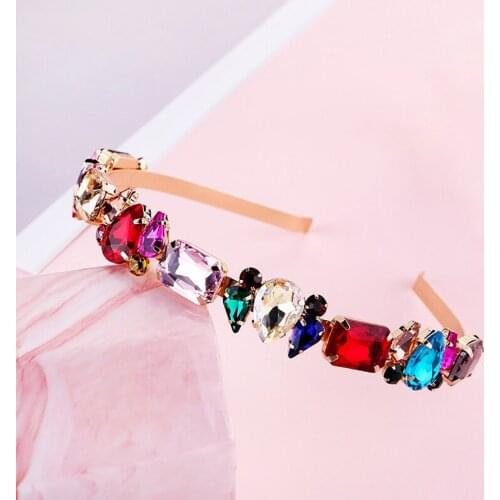 Fashion Crystal Bridal HairBands Flower Wedding Tiaras and Crowns Women Girls Party Gift Rhinestone Hair Jewelry Accessories