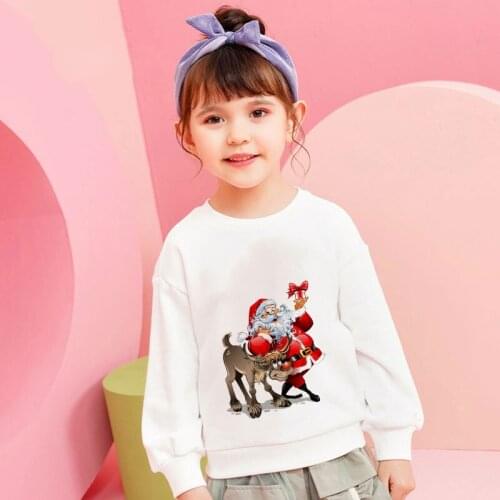 Cartoon Christmas Dinosaur Novelty Kids Clothes 2021 Autumn Boy Hoodies Girls Sweatshirt T-Shirts Sport Unisex Children Clothing