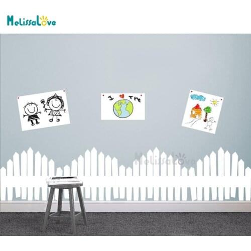 Imperfect Whimsical Picket Fence Decal Babyroom Bedroom Nursery Playroom Decor Removable Vinyl Wall Sticker Mural BD724