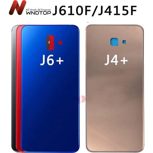 NEW For SAMSUNG Galaxy J4+ Back Battery Cover J4 Plus J4 Plus Door Rear Glass Housing Case 6.0" For SAMSUNG J6+ Battery Cover