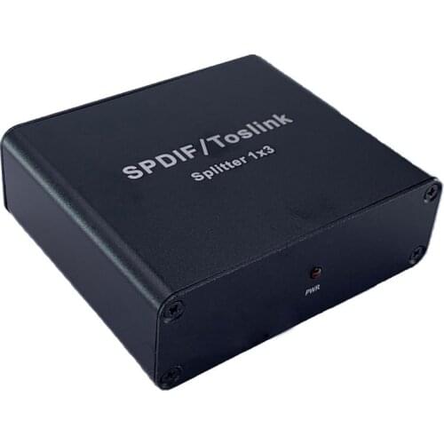 TZT NK-Q5 For SPDIF/Toslink Splitter 1x3 Optical Audio Splitter Switch 1 In 3 Out LPCM2.0/DTS/Dolby-AC3