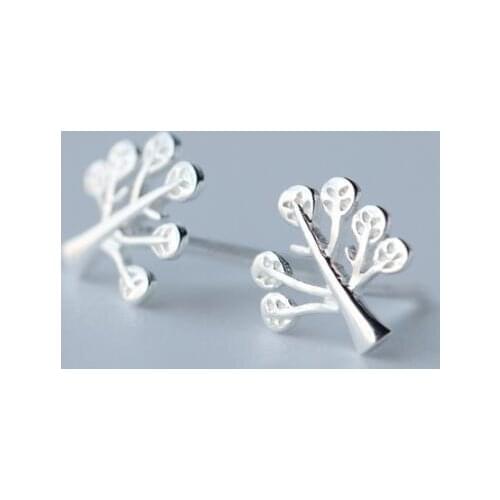 Shuangshuo Simple Plant Leaves Earings Fashion Jewelry Leaf Stud Earrings for Women Tree Earring Wedding Gifts pendientes S069