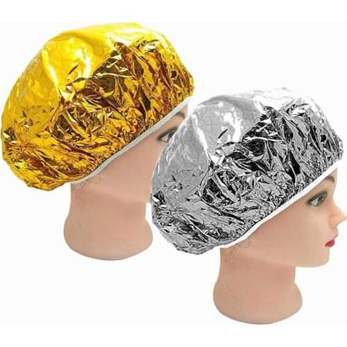 Shower Cap Disposable Aluminum Foil Waterproof Bath Hoods Baking Oil Hair Cap Silver Golden Aluminum Foil