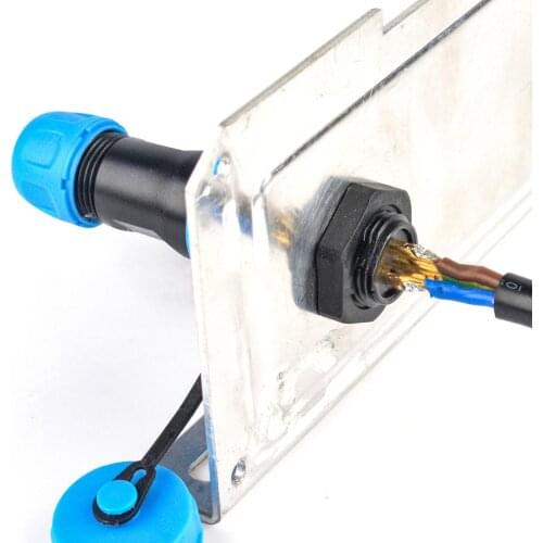 IP68 Cable Connector Waterproof Aviation ConnectorsMale Female 13mm Diameter 1/2/3/4/5/6/7 pin Sealed Junction Boxes Plug Socke