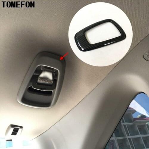 TOMEFON For Honda CRV CR-V 2017 2018 ABS Carbon Fiber or Chrome Matte Rear Seat Roof Cover Frame Trim 1piece/Set
