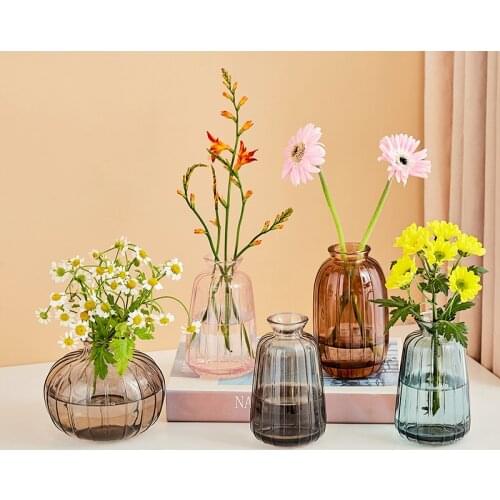 Flower Vase For Table Decoration Living Room Glass Vase Planter Flowers Arrangement Handmade Table Glass Vase