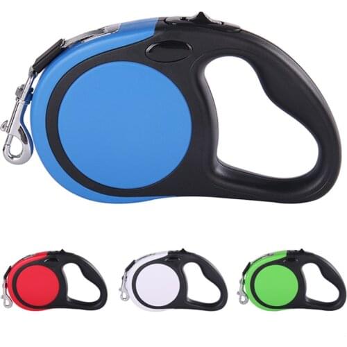 5 M Retractable Dog Leash Durable Nylon Dog Leashes Automatic Extending Pet Walking Leads For Medium Large Dogs Pitbulls Bulldog