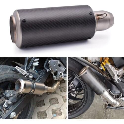 51mm 60mm Motorcycle pipe exhaust with DB killer Exhaust Pipe Muffler For Kawasaki Ninja GPZ500 EX500 650R ER6 N F ZX 9R R400