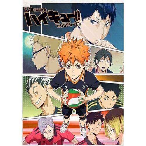 Japanese Animation Haikyuu!! Anime Posters And Prints Volleyball Canvas Painting Wall Art Pictures Living Room Home Decoration