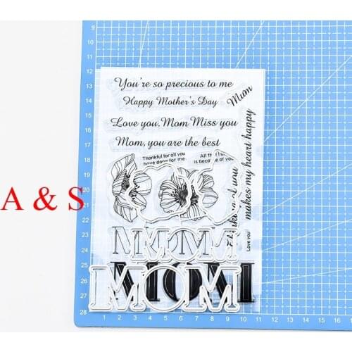 Z109 Flower Metal Cutting Dies or Transparent Clear Stamp for Scrapbooking DIY Embossing Folder Template Crafts