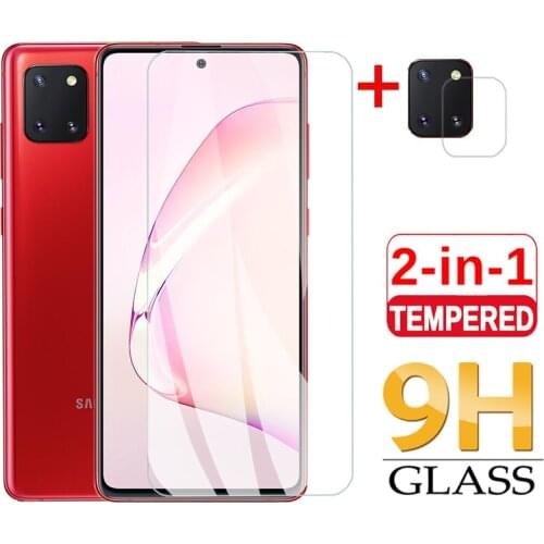 2 in1 Tempered Glass For For Samsung Galaxy Note 10 Lite Protector For For Samsung Note10 Lite Screen Glass and Camera Lens Film