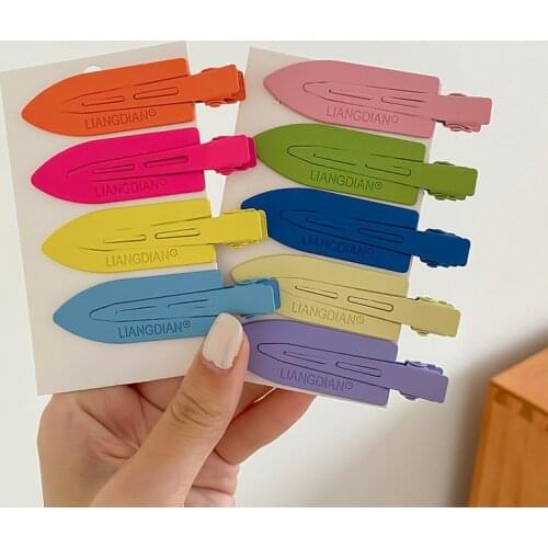 1PC 2021 INS New Trendy Candy Color Barrette Metal Hair Clip Hairgrip for Women Girls Cute Bath Makeup Hair Accessories Gifts