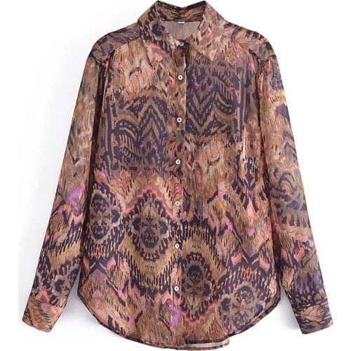 ZREDARA Printed Blouses