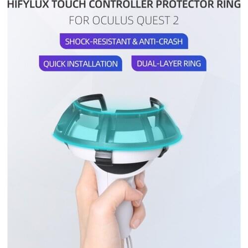 1 Pair Controller Ring Anti-Collision VR Bumper Frame Cover for Oculus Quest 2 Grip Handle Protective Accessories