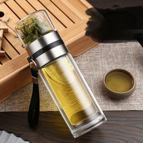 400ml Flask Bottles Thermos Strainer Thermos Mug Bottle Vacuum Stainless Steel Tea Partition Thermo Cup Glass
