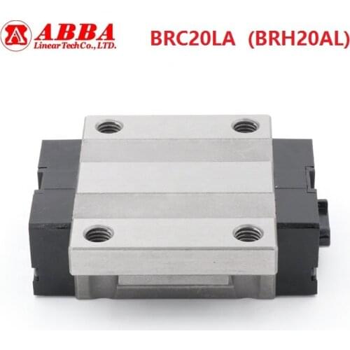 4pcs Original Taiwan ABBA BRC20LA/BRH20AL Linear Flange Block Carriage Linear Rail Guide Bearing for CNC Router Laser Machine