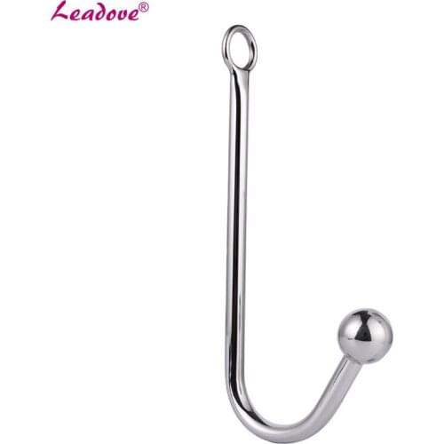 Stainless Steel 30*250mm Anal Hook Metal Butt Plug with Ball Anal Plug Anal Dilator Gay Sex Toys for Men and Women GS0163